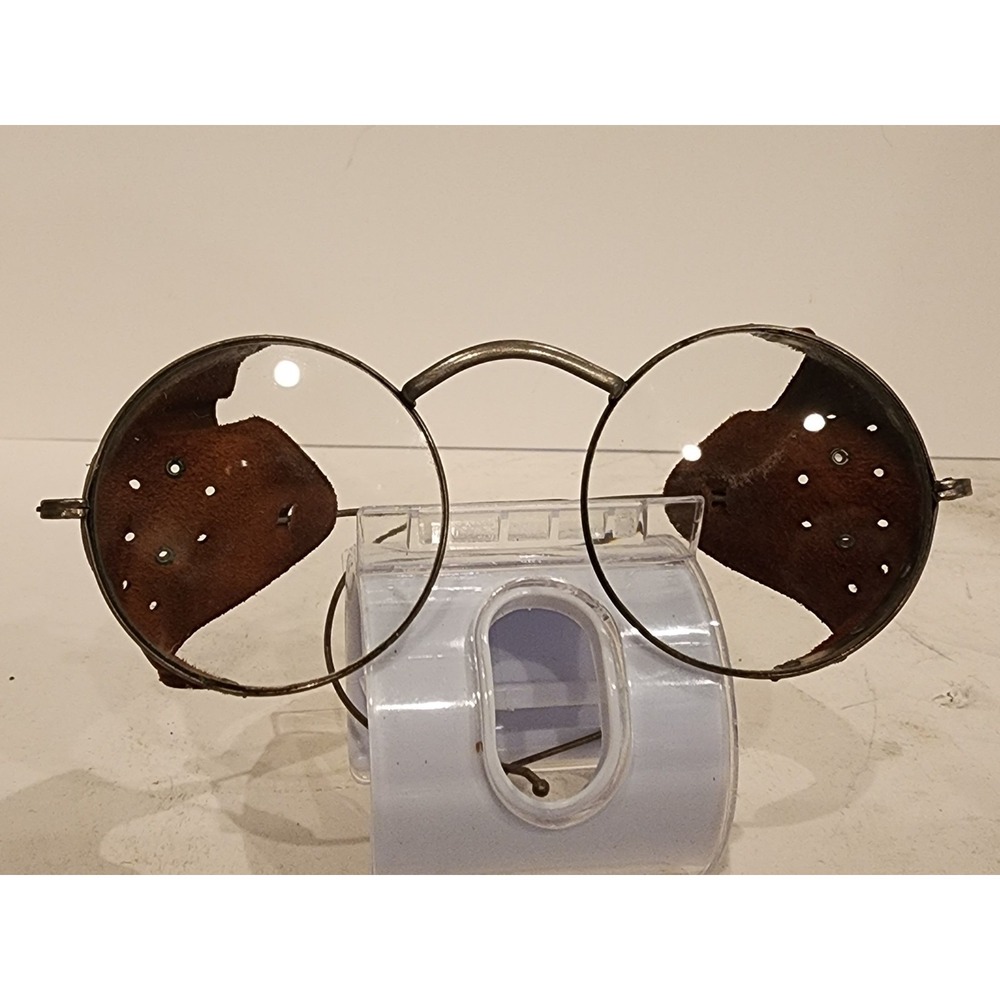 Vintage Antique Willson Safety Glasses Goggles Steam Punk Motorcycle‎